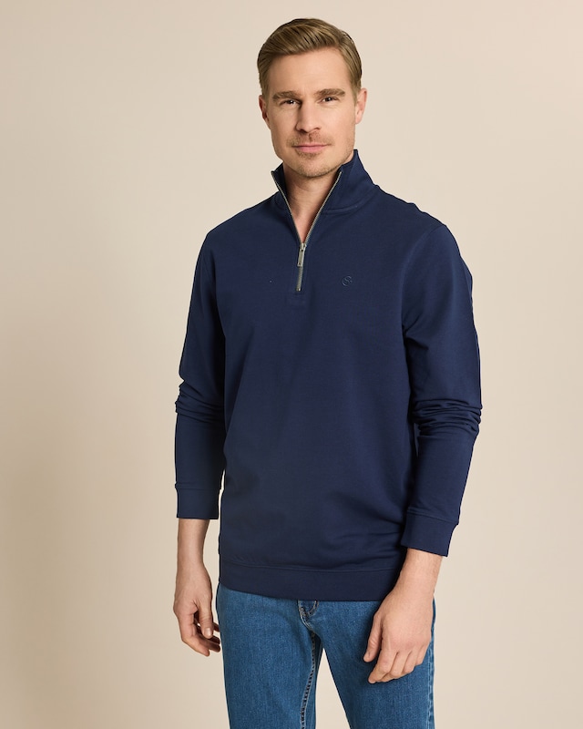 Sweat-Troyer mit Half-Zipp