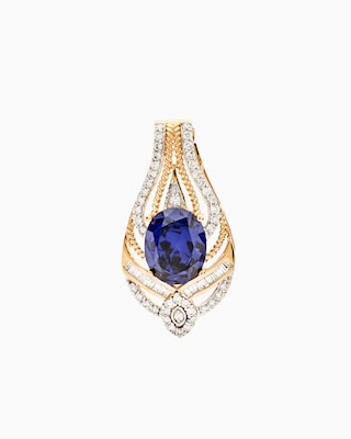 Produktabbildung 1 für Anhänger mit Tansanit AAAAA, Brillant & Diamant