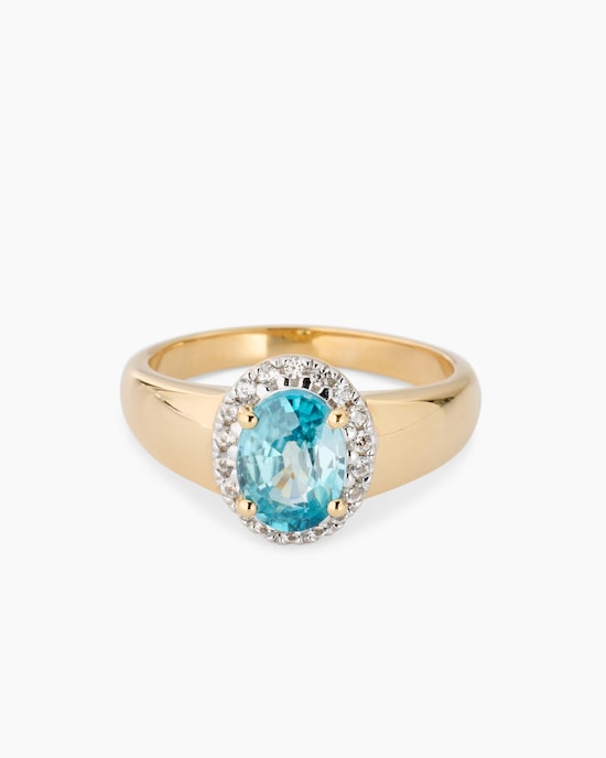 Produktabbildung für Ring mit blauem Zirkon