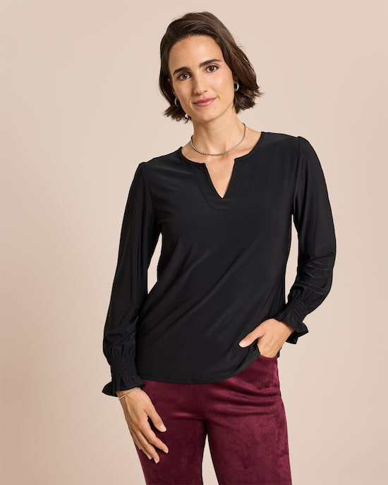 Produktabbildung für Blusenshirt mit Tunika-Ausschnitt