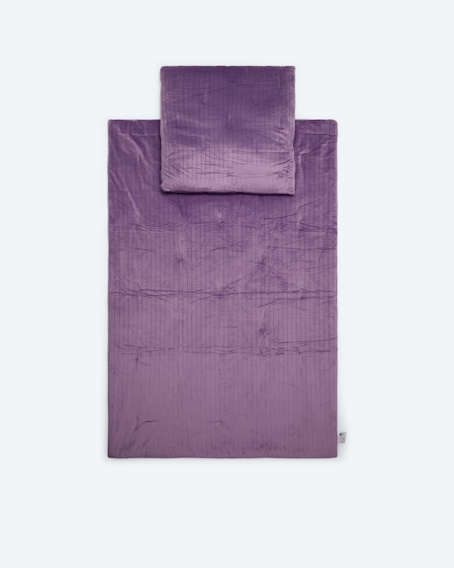 Velvet-Bettenset mit Streifen, 2tlg.
