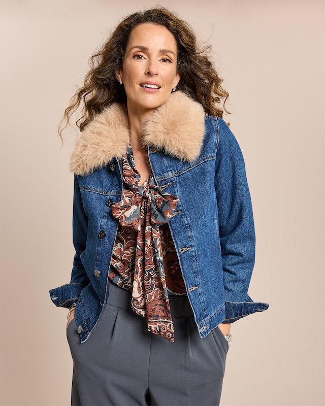 Jeansjacke wattiert