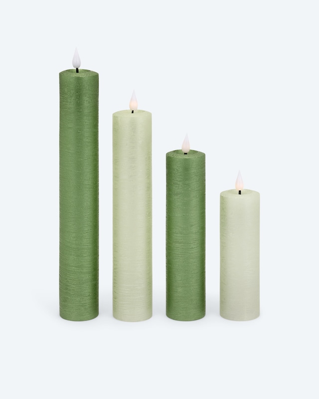 LED-XXL-Kerzen mit Touch-Flammen, 4tlg.