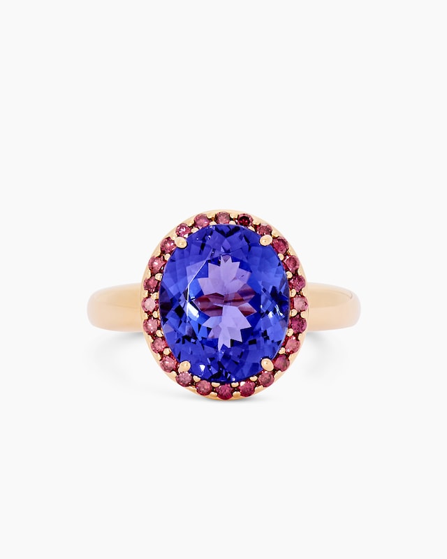 Ring mit Tansanit + Brillanten