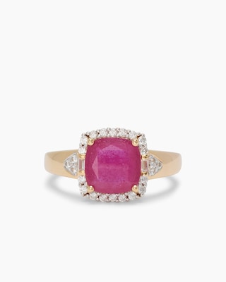 Produktabbildung 1 für Ring mit Sambia Rubin und Zirkon