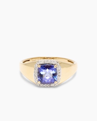 Produktabbildung 1 für Ring mit Tansanit AAAAA & Brillanten