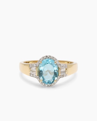 Produktabbildung 4 für Ring mit Aquamarin & Diamanten