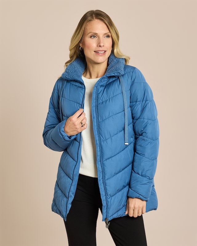 Winterjacke mit Teddy-Kragen