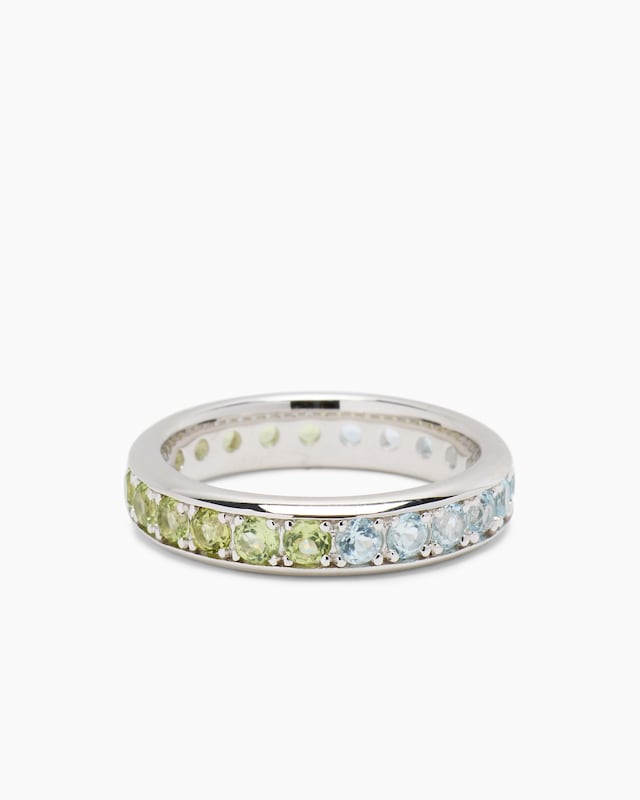 Ring mit Peridot & Blautopas