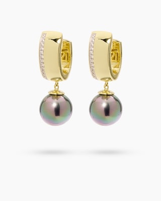 Produktabbildung 2 für Creolen mit MK-Perle 12mm & Zirkonia
