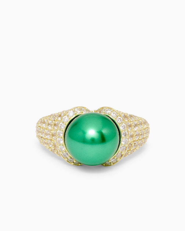 Ring mit Zirkonia & MK-Perle 12 mm