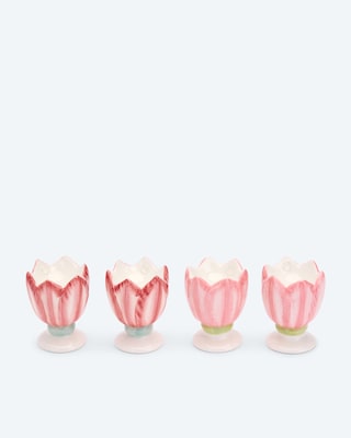 Produktabbildung 2 für 4 Eierbecher & 1 Teller "Tulpe"