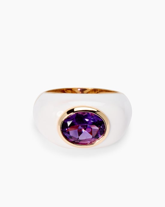 Produktabbildung für Ring mit Emaille-Lack und Amethyst