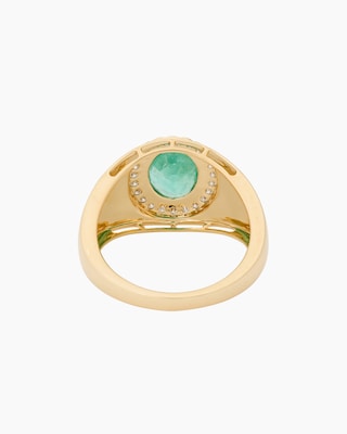 Produktabbildung 4 für Ring mit Sambia Smaragd + Brillanten