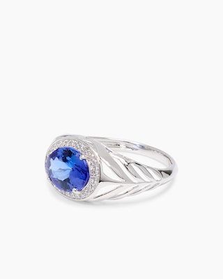 Produktabbildung 3 für Ring mit Tansanit AAAAA Blaues Gold von Afrika & Brillanten