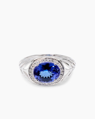 Produktabbildung 2 für Ring mit Tansanit AAAAA Blaues Gold von Afrika & Brillanten