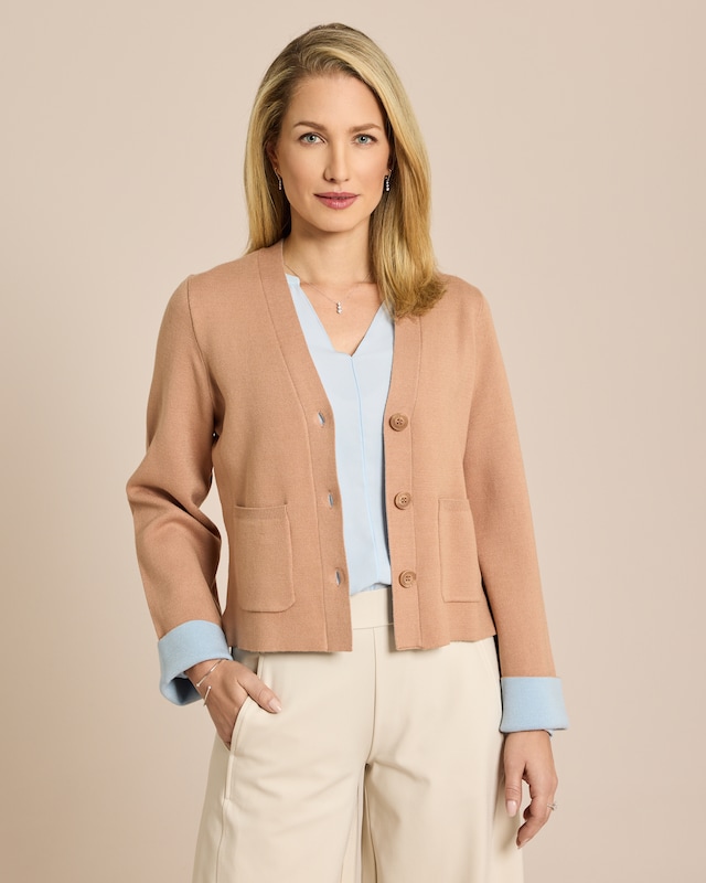 Double Face Strickjacke