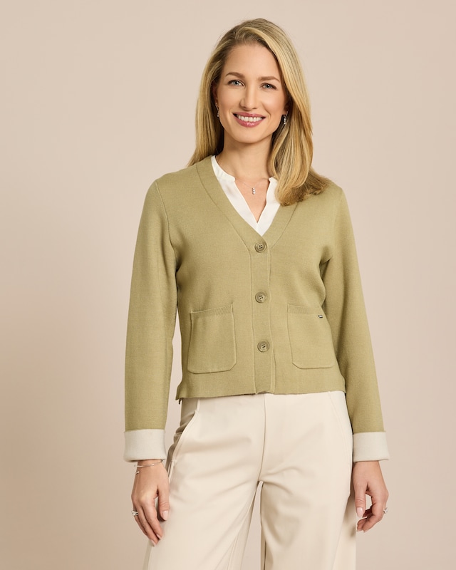 Double Face Strickjacke
