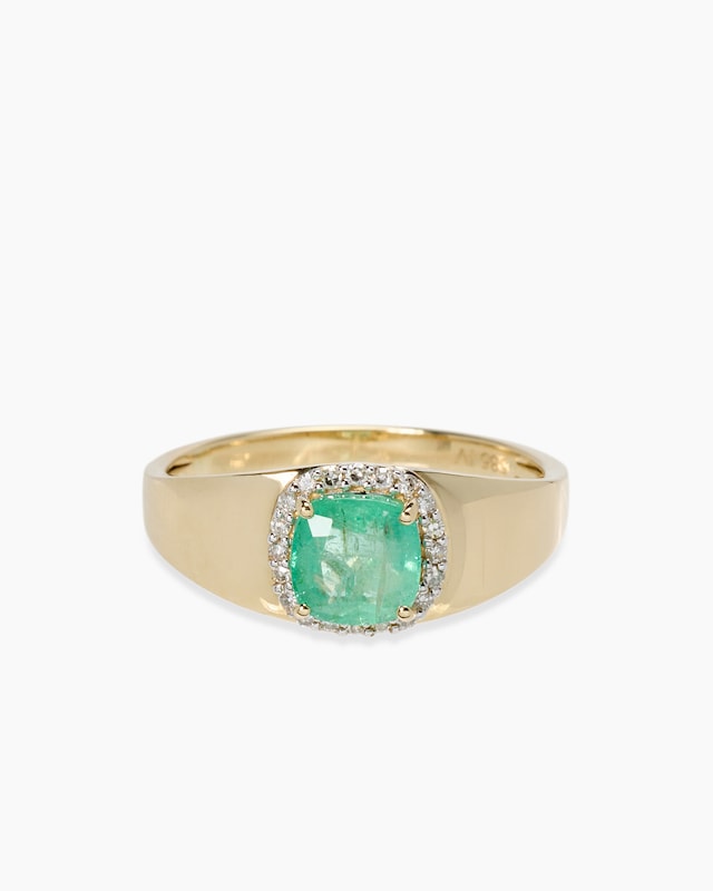 Ring mit Smaragd und Diamant