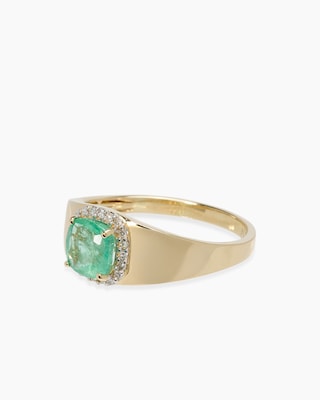 Produktabbildung 3 für Ring mit Smaragd und Diamant