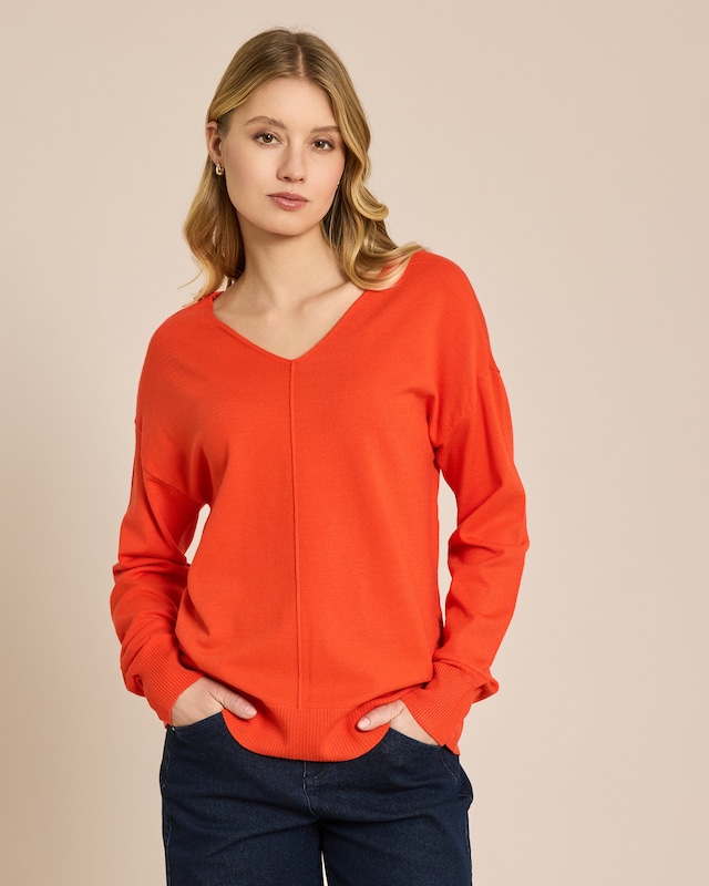 Pullover mit V-Ausschnitt