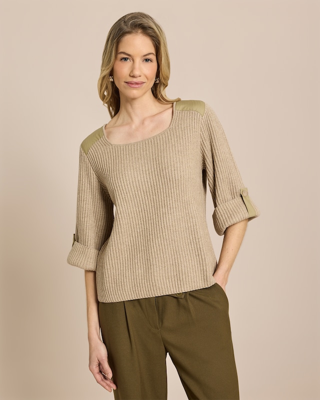 Pullover mit Web-Details