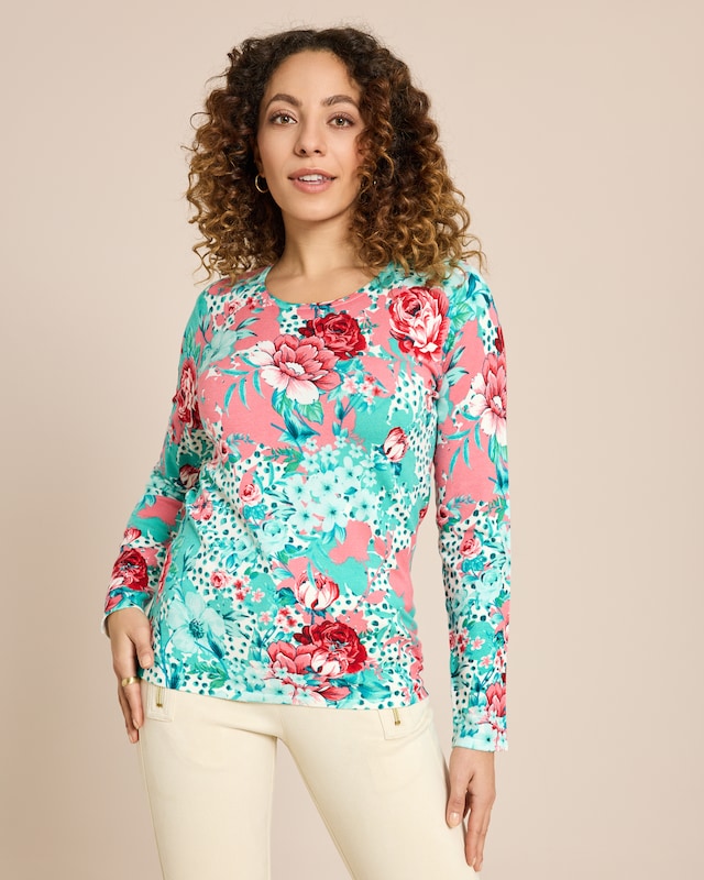 Classic Pullover Frühlingsblumen