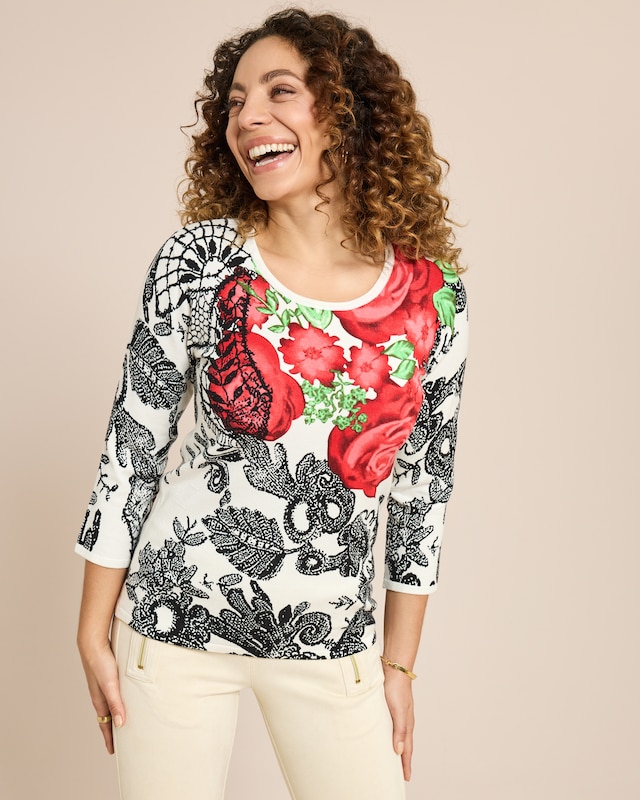 Classic Pullover Spitzenmuster