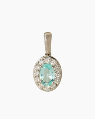 Produktabbildung 1 für Anhänger mit Paraiba Turmalin & Brillanten