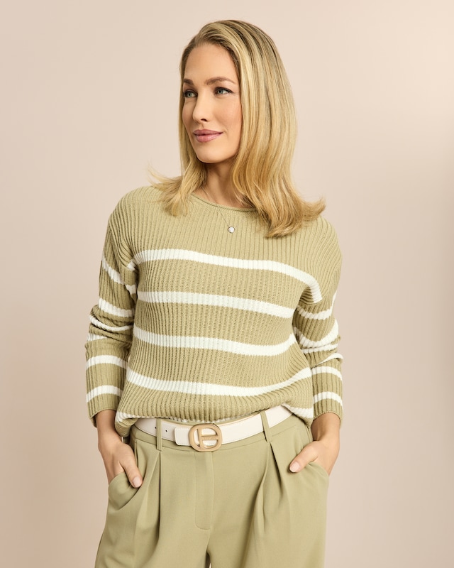 Boxy Bändchengarn-Pullover