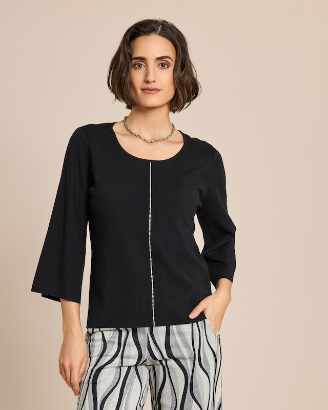 Pullover mit Strass-Dekoration