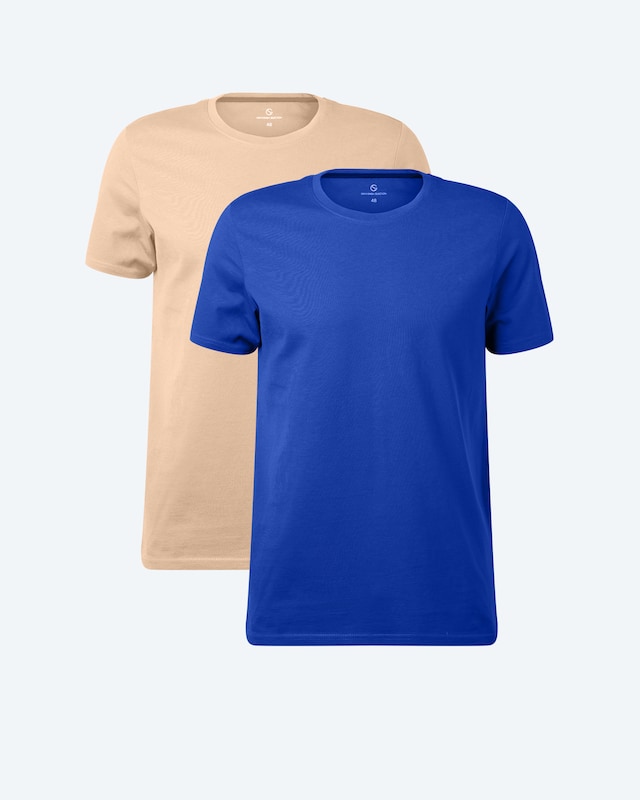 T-Shirt 2er Set Kontrastdetails