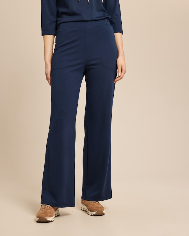 Wide Leg Lounge-Hose in Ponte di Roma