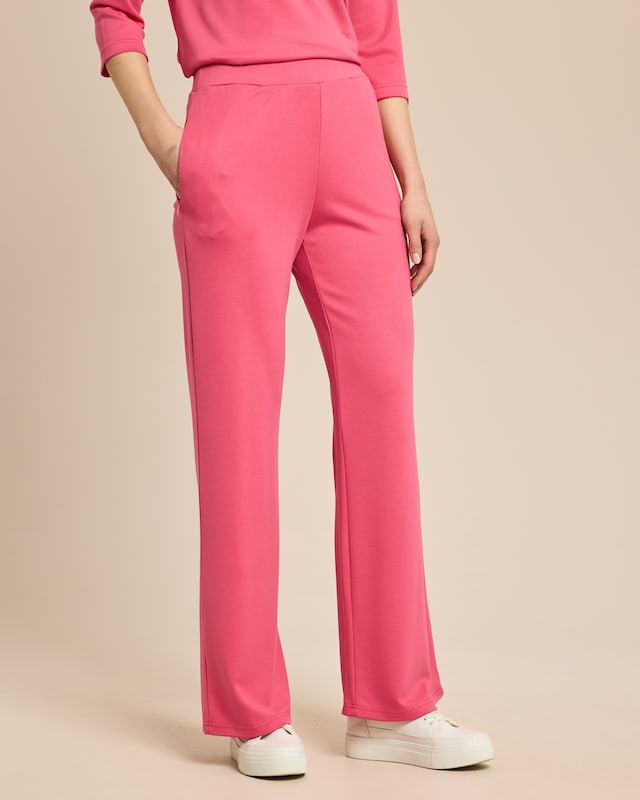 Wide Leg Lounge-Hose in Ponte di Roma