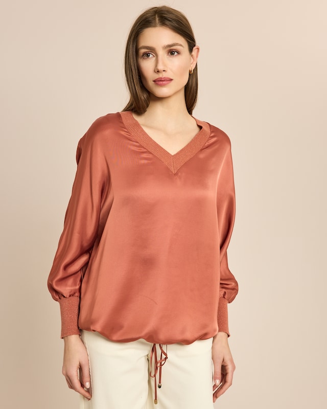 Satin Bluse aus Webware