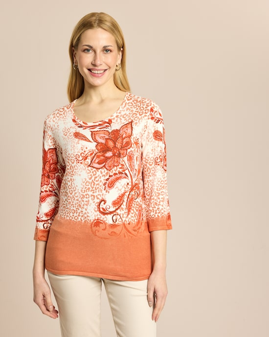 Produktabbildung für Classic Pullover Paisleyblume