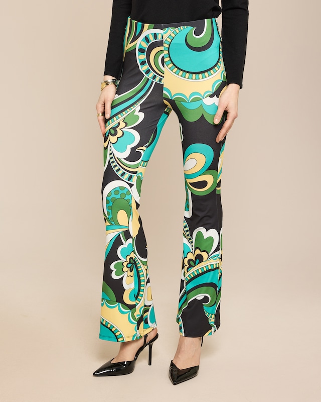 Bootcut Hose mit Exklusivdruck