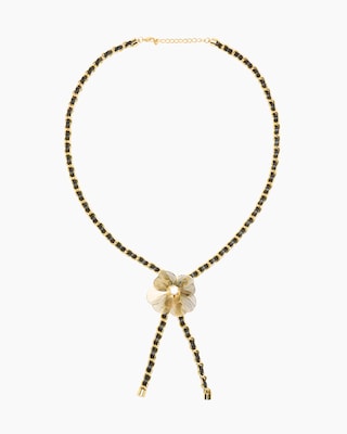 Produktabbildung 1 für Collier mit Blütenanhänger und Zirkonia