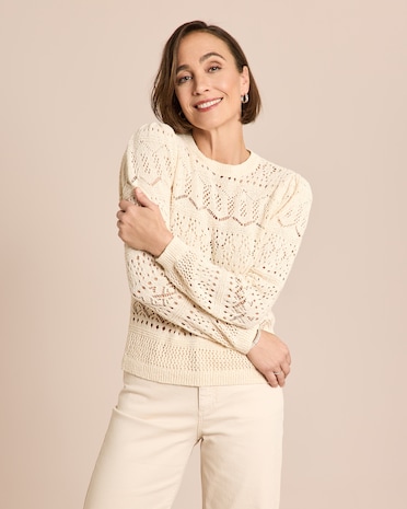 Produktabbildung für Pullover aus Ajourstrick