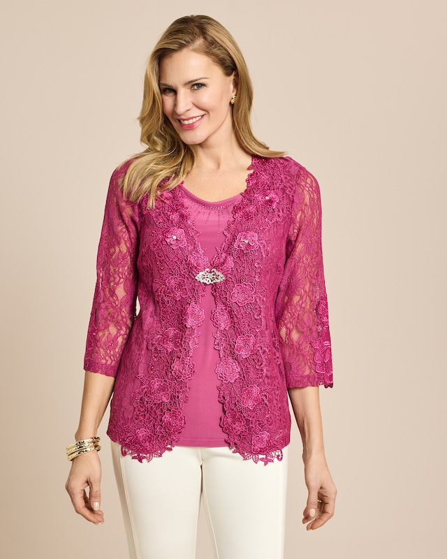 Twin Set mit Spitze
