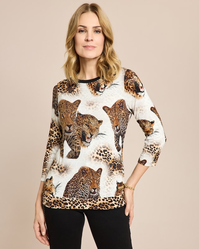 Shirt mit Leopardenprint