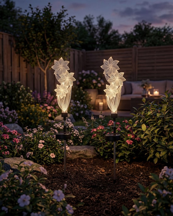 Produktabbildung für Solar-Plexiglas-Blumen, 2er-Set