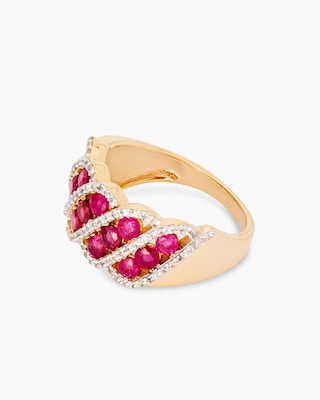 Produktabbildung 2 für Ring mit Sambia Rubin & Zirkon