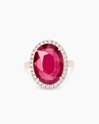 Produktabbildung 1 für Ring mit Rubin & Zirkonen