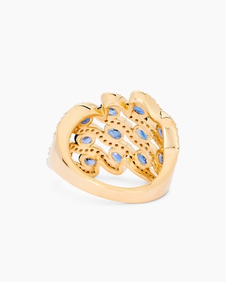 Produktabbildung 3 für Ring mit Saphir & Zirkonen