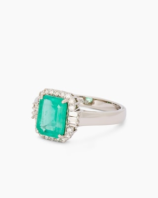 Produktabbildung 2 für Ring mit Smaragd & Diamanten