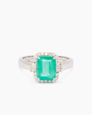 Produktabbildung 4 für Ring mit Smaragd & Diamanten