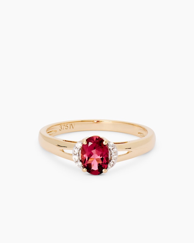 Ring mit Pink Turmalin und Zirkon