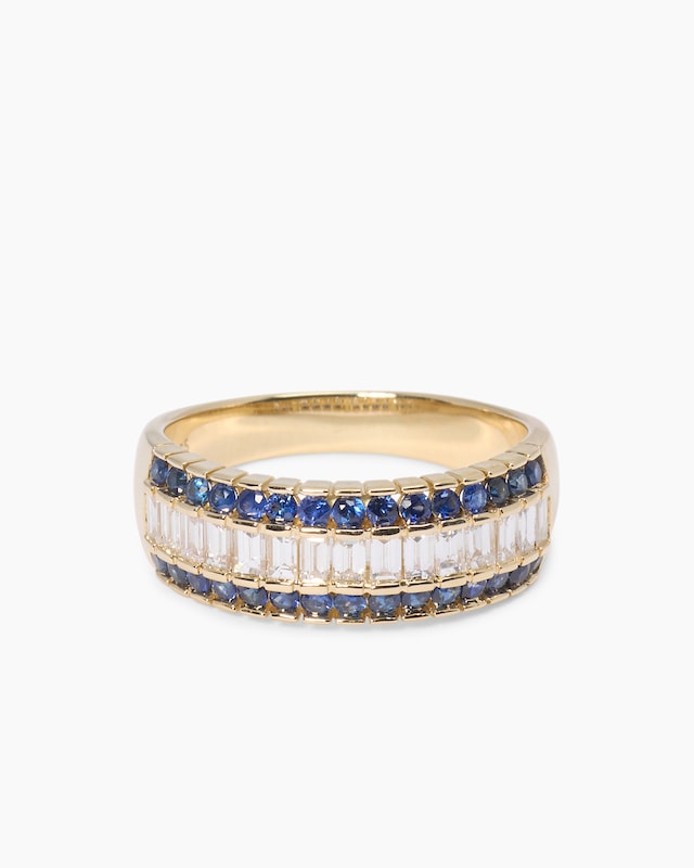 Ring mit Saphir & Diamanten