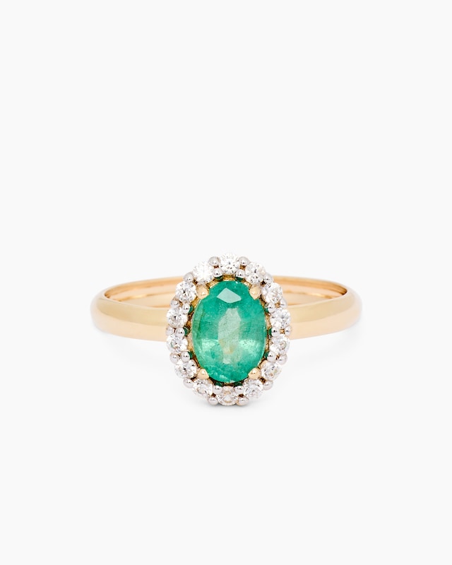 Ring mit Smaragd & Zirkon
